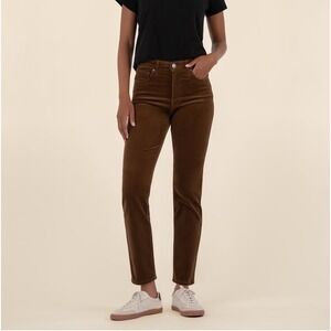 KUT From The Kloth‎ Rachael Fab Ab Mom Jean Brown Corduroy High Rise Size 4